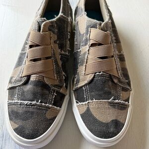 Blowfish Camouflage Canvas Slip-Ons